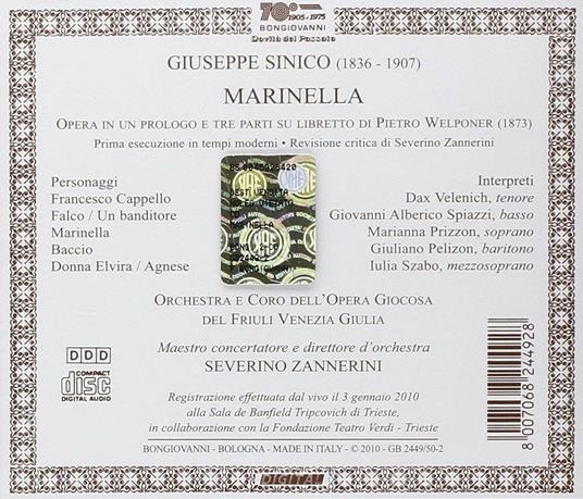 Marinella - CD Audio di Giuseppe Sinico - 2