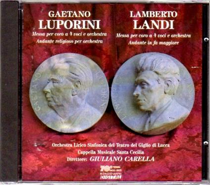 Andante religioso per orchestra - Messa per coro a 4 voci e orchestra / Andante in Fa - Messa per coro a 4 voci e orchestra - CD Audio di Gaetano Luporini,Lamberto Landi