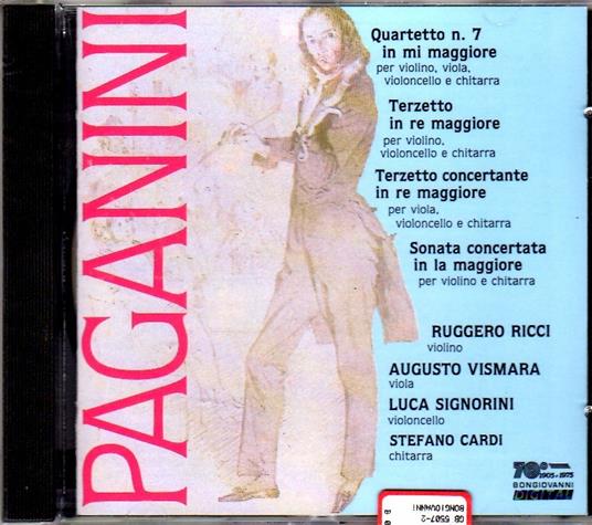 Composizioni per chitarra e archi - CD Audio di Niccolò Paganini