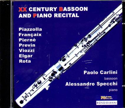 Fagotto e pianoforte nel XX secolo - CD Audio
