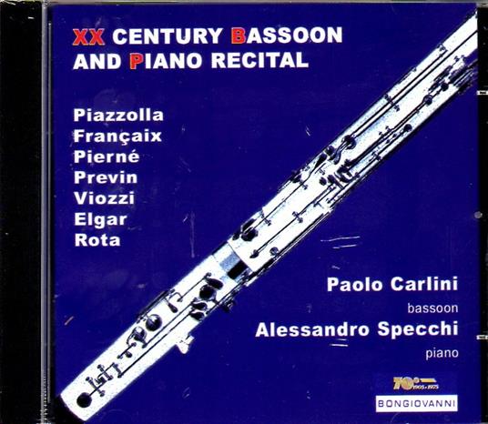 Fagotto e pianoforte nel XX secolo - CD Audio