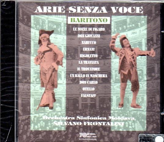 Arie senza voce. Baritono - CD Audio