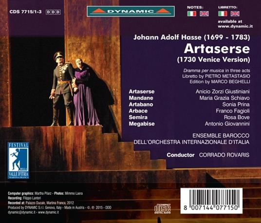 Artaserse - CD Audio di Johann Adolph Hasse - 2