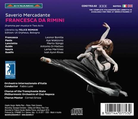 Francesca da Rimini - CD Audio di Saverio Mercadante,Fabio Luisi,Orchestra Internazionale d'Italia - 2