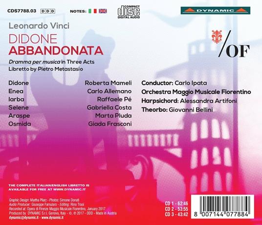 Didone abbandonata - CD Audio di Orchestra del Maggio Musicale Fiorentino,Carlo Ipata,Leonardo Vinci - 2
