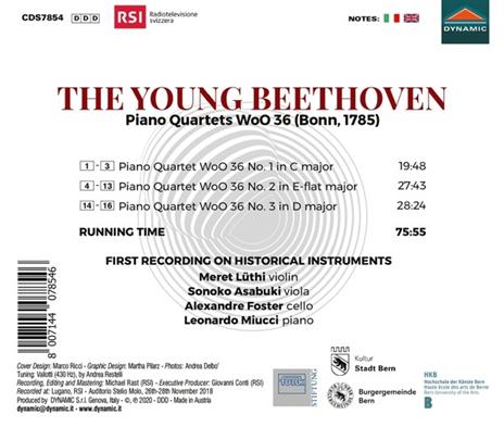 The Young Beethoven. Quartetti con pianoforte - CD Audio di Ludwig van Beethoven - 2