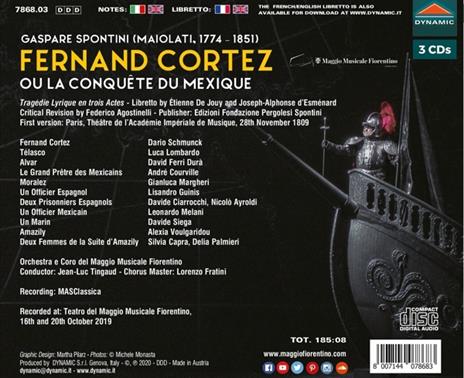 Fernand Cortez Ou La Conqu-Te Du Mexique - CD Audio di Gaspare Spontini,Jean-Luc Tingaud - 2
