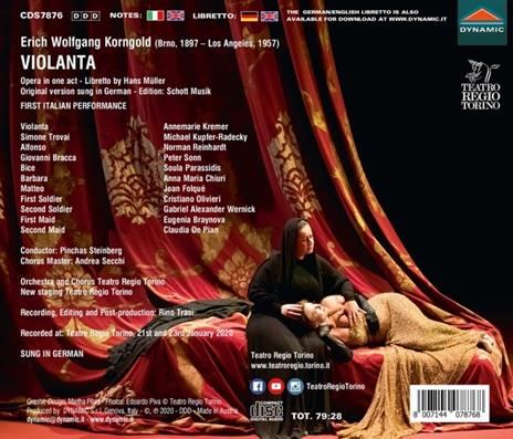 Violanta - CD Audio di Erich Wolfgang Korngold,Pinchas Steinberg - 2