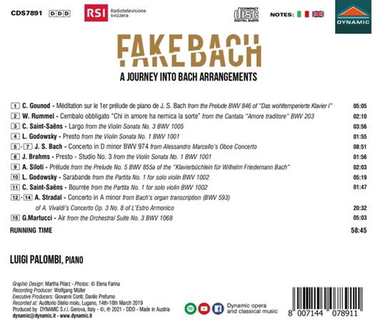 A Journey into Bach arrangements - CD Audio di Luigi Palombi - 2