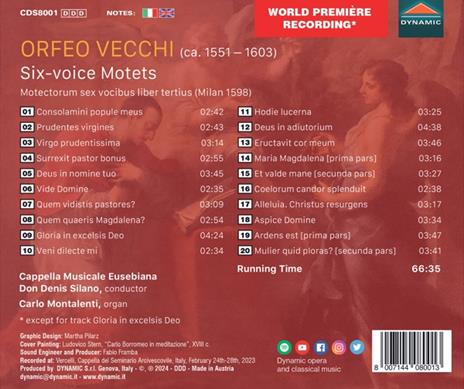 Six-Voice Motets - Motectoru - CD Audio di Orfeo Vecchi - 2