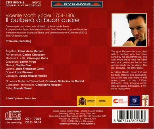 Il burbero di buon cuore - CD Audio di Vincente Martin Y Soler - 2