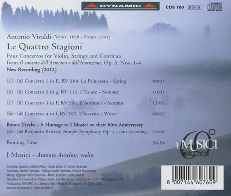 Le quattro stagioni - CD Audio di Antonio Vivaldi,Musici - 2