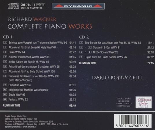 Opere per pianoforte complete - CD Audio di Richard Wagner - 2