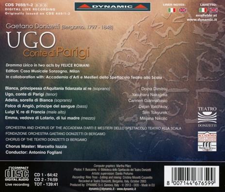 Ugo Conte di Parigi - CD Audio di Gaetano Donizetti - 2