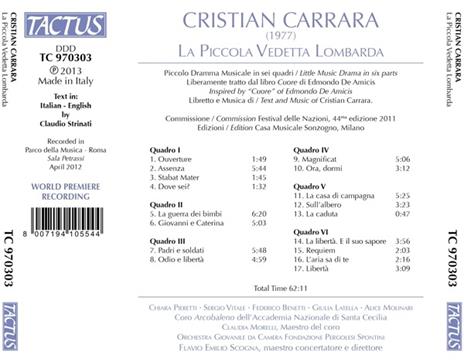La piccola vedetta lombarda - CD Audio di Cristian Carrara,Coro Arcobaleno - 2
