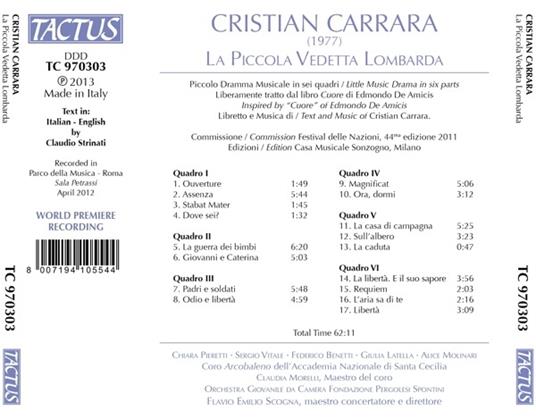 La piccola vedetta lombarda - CD Audio di Cristian Carrara,Coro Arcobaleno - 2