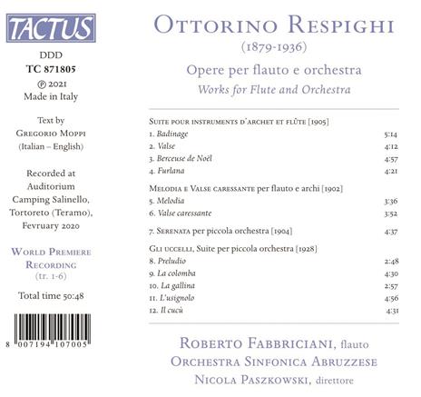 Musica per flauto e orchestra - CD Audio di Ottorino Respighi,Roberto Fabbriciani - 2