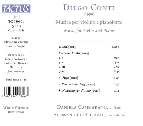 Musica per violino e pianoforte - CD Audio di Diego Conti - 2