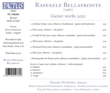 Guitar Works - CD Audio di Raffaele Bellafronte,Davide Di Ienno - 2