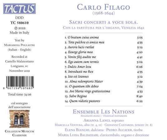 Sacri Concerti a Voce Sola - CD Audio di Ensemble Les Nations - 2