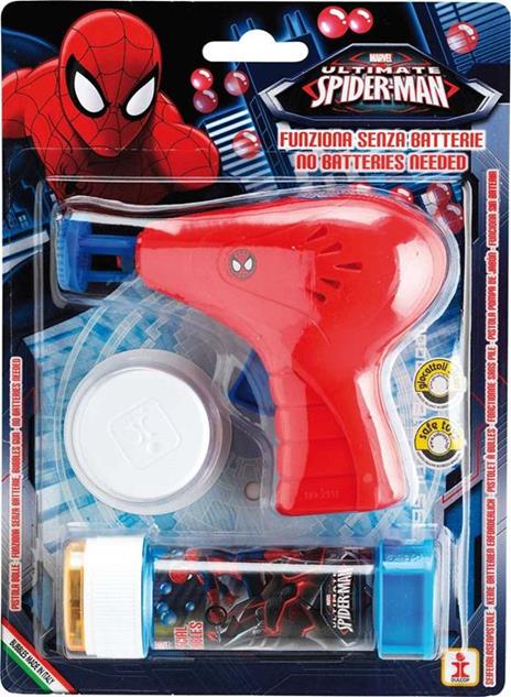 Bolle di Sapone. Pistola Bolle Meccanica Piccola. Spider-Man. Blister 1 Pz 60 Ml. Dulcop (Bubble World) - 2
