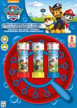 Bolle di Sapone Paw Patrol. Disco Volante Bolle Giganti. Piatto + Soffiatore Multiplo + 3 Flaconi 60 Ml