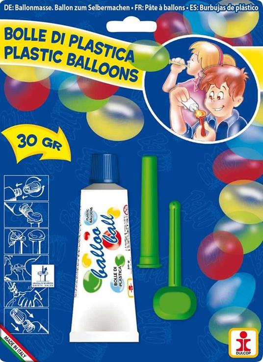 Bolle di Plastica. Balloo Ball. Blister 1 Tubo 30 Gr. Dulcop (Bubble World)