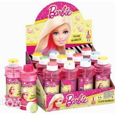 Display 12 Pz. Dulcop Bolle Di Sapone. Barbie. Flacone Glass 300 Ml