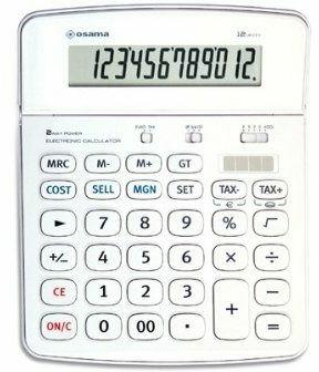 Calcolatrice Tavolo 12C Bianco