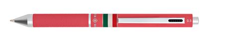 Penna a sfera 4 funzioni Quadra Italia Gommata Rosa