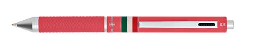Penna a sfera 4 funzioni Quadra Italia Gommata Rosa