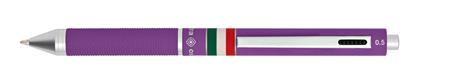 Penna a sfera 4 funzioni Quadra Italia Gommata Viola