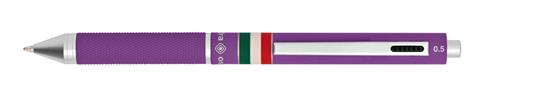 Penna a sfera 4 funzioni Quadra Italia Gommata Viola