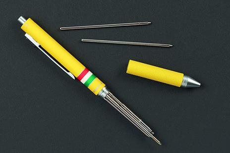 Penna a sfera 4 funzioni Quadra Italia Gommata Viola - 5
