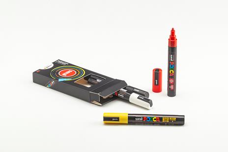 Marcatore Posca medio. Confezione 4 pezzi assortiti - 2