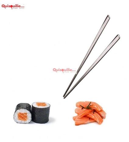 bacchette cm 23 in acciaio inox 18 /10 per sushi e sashimi - ABERT - Idee  regalo