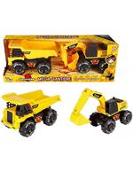 Construction Truck - set Escavatore e Camion con luci e suoni