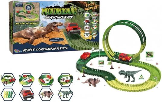 Pista Snodata Dinosauri con Auto - 3