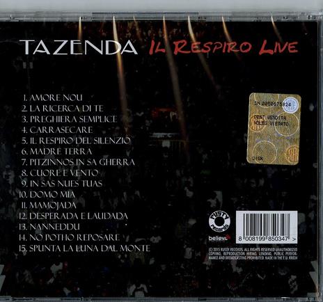 Il Respiro Live - CD Audio di Tazenda - 2