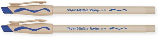 Penna cancellabile Papermate Replay Blu - Blister da 2 - 3