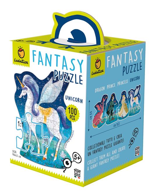 Ludattica Fantasy Puzzle Sagomato 100 Pcs Unicorn