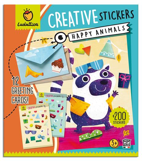 Happy animals. Creative stickers