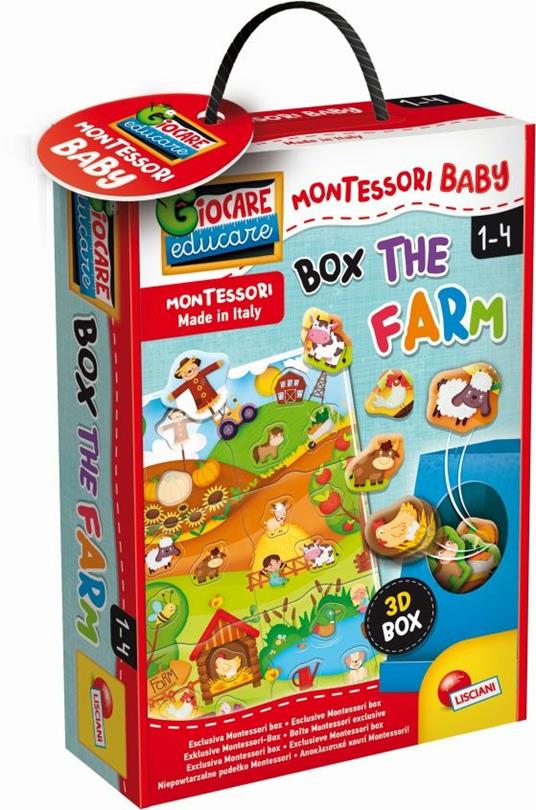 Montessori Baby Box Farm Lisciani Educativi prescolari baby Lettura e scrittura Giocattoli | IBS