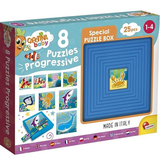 Carotina Baby 9 Puzzle Progressive Squali E Pesci