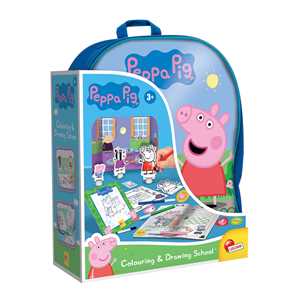 Giocattolo Peppa Pig Zainetto Colouring And Drawing School Lisciani