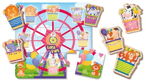 Montessori Legno Puzzle Luna Park - 2