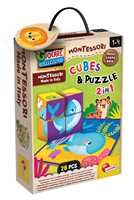 Giocattolo Montessori Legno Cubes And Puzzle Lisciani