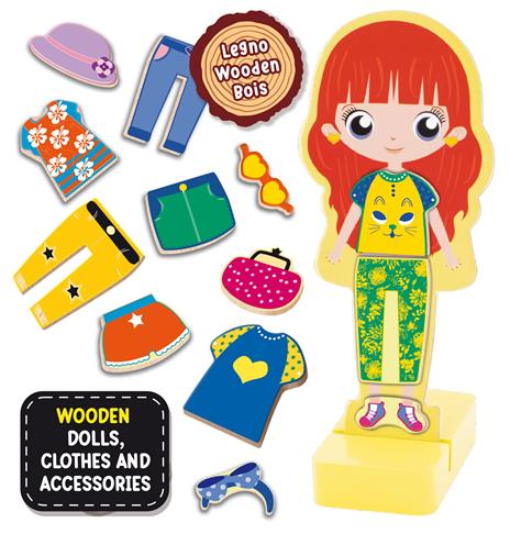 Montessori Legno Magnetic Fashion Doll - 3