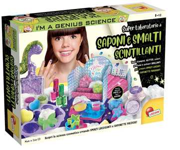 Giocattolo I'm a Genius Super Laboratorio di Saponi e Smalti Scintillanti Lisciani