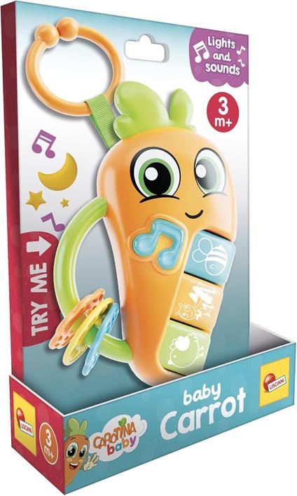 Carotina Baby Carrot. Sonaglio per sviluppo sensoriale